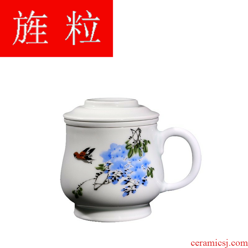 The Master of continuous grain porcelain made cups of jingdezhen ceramic tea set filter with cover tea cup business office