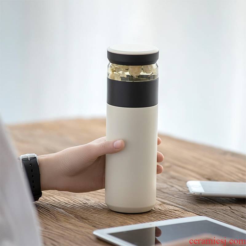 Make tea millet rice home series of guest insulation cup stainless steel business custom portable tea separation with men and women