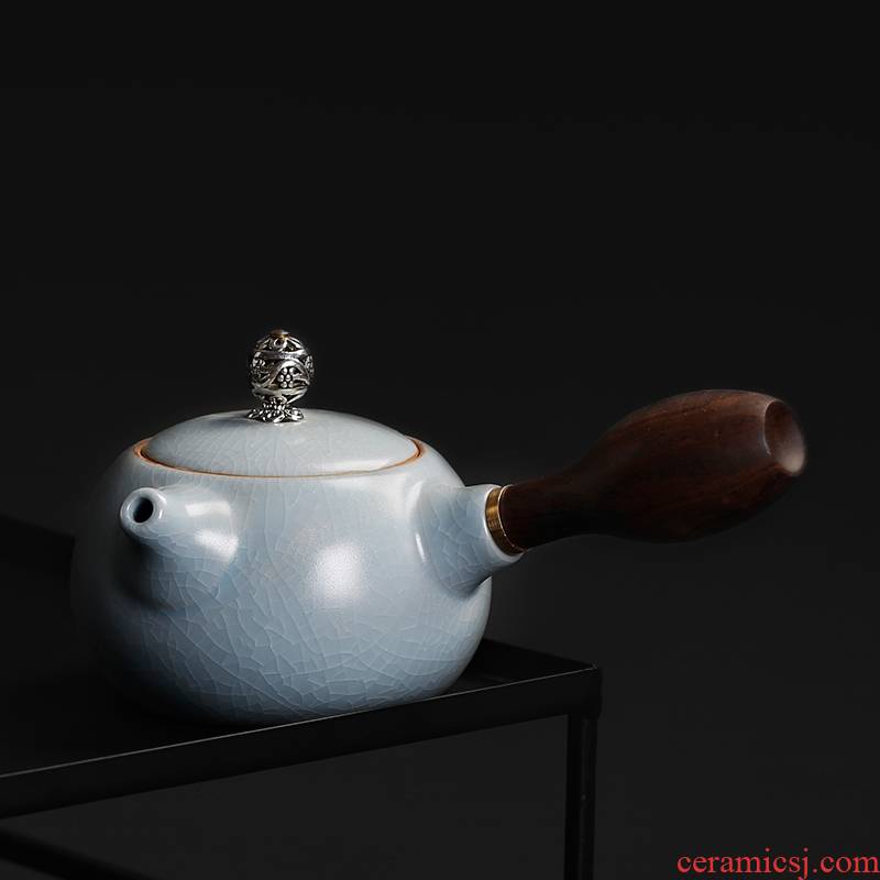 Your up manually start the teapot can keep ceramic kung fu tea set single pot small side pot household porcelain teapot