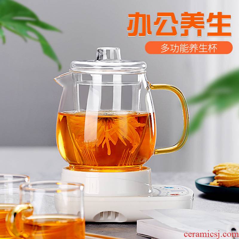 Really hold English afternoon fruit with thick glass domestic high - temperature tea sets curing pot of belt filter to boil