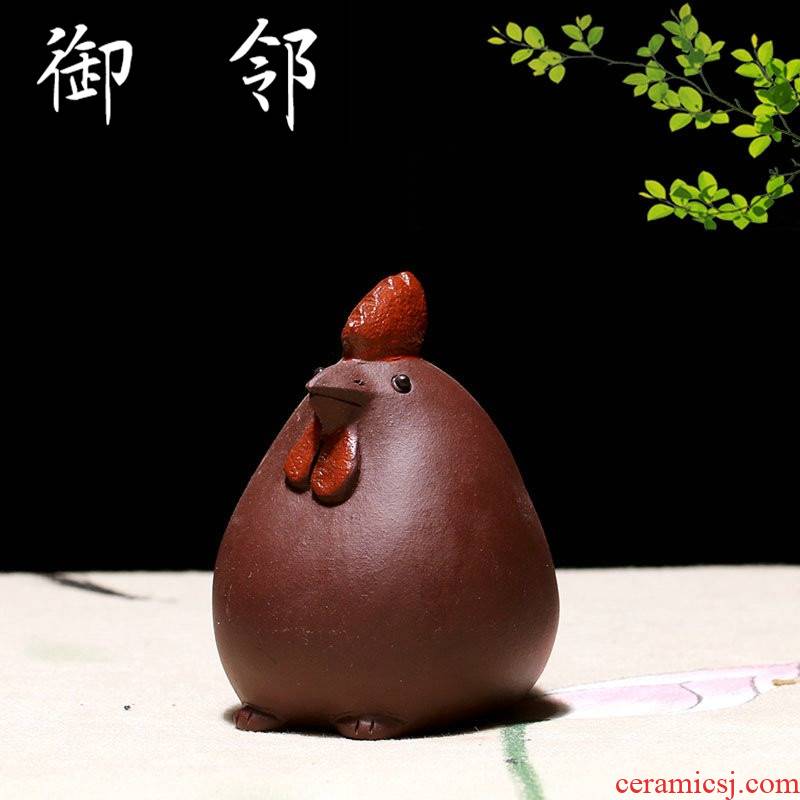 Treasure taste tea pet furnishing articles cartoon can keep pure manual sexy Chinese zodiac pet chicken individuality creative tea accidentally