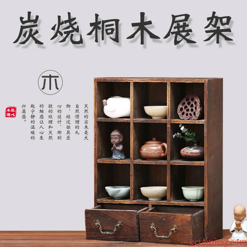 Solid wood cupholders are it to hang wall antique teapot aircraft curio cabinet cabinet shelf hanging small rich ancient frame