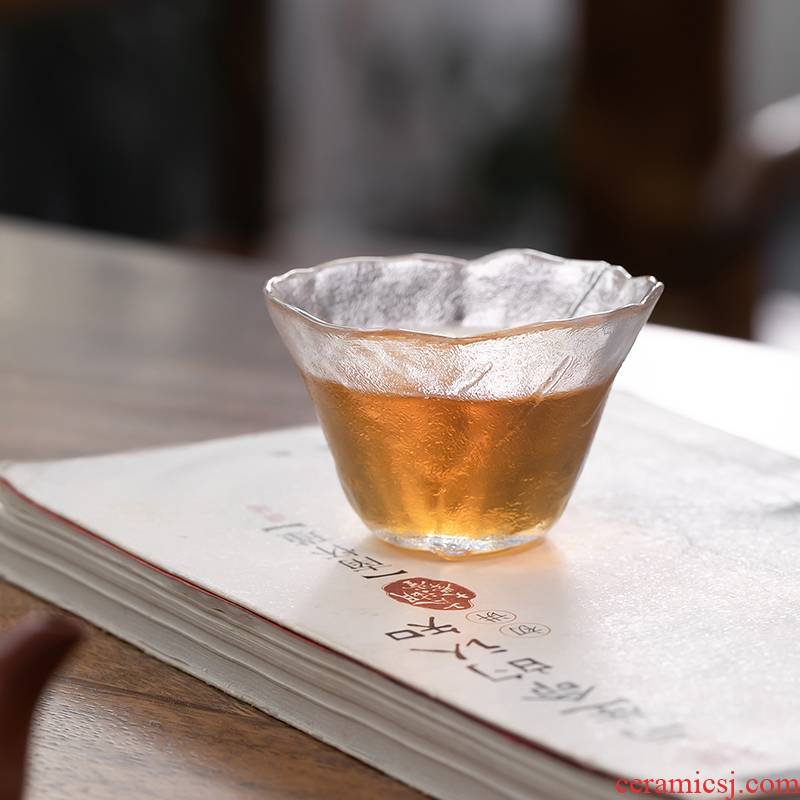 Fujian and high - temperature thickening glass cup transparent sample tea cup contracted household master single CPU Japanese kung fu tea set