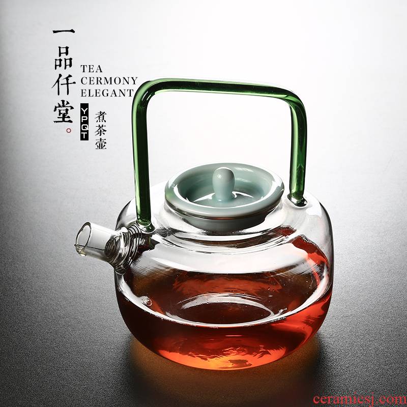 Yipin thousand hall high borosilicate glass boiling kettle girder white tea tea more heat - resistant glass tea kettle