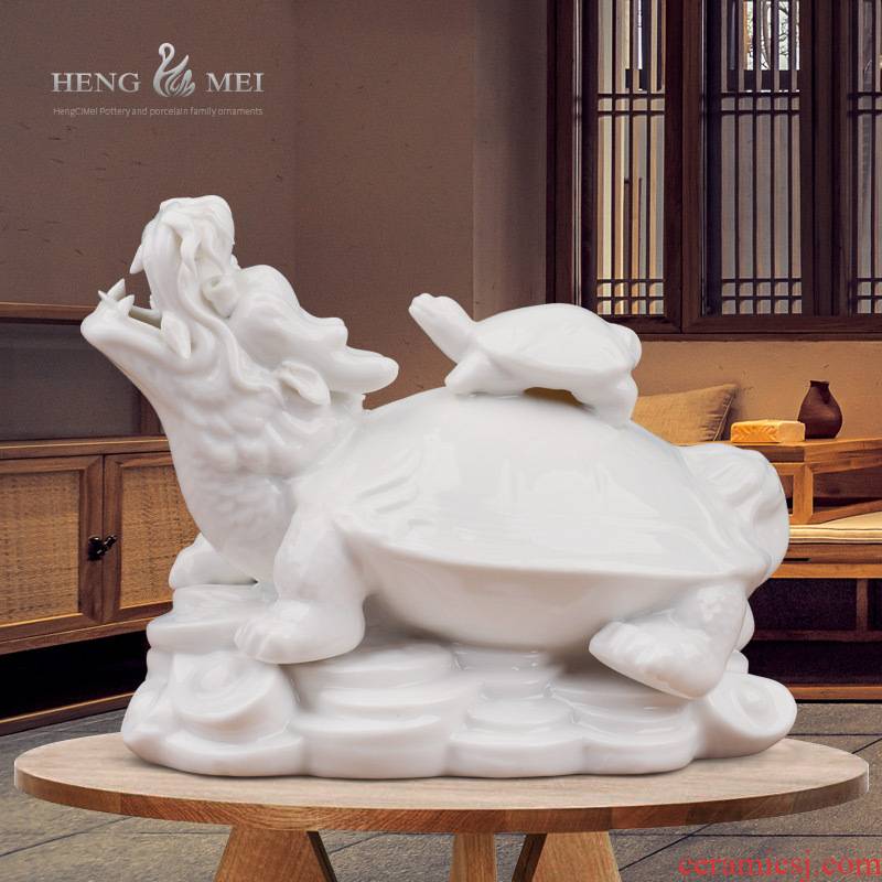 Dragon tortoise ceramic furnishing articles feng shui modern Chinese style household act the role ofing is tasted decoration decoration ceramic arts and crafts
