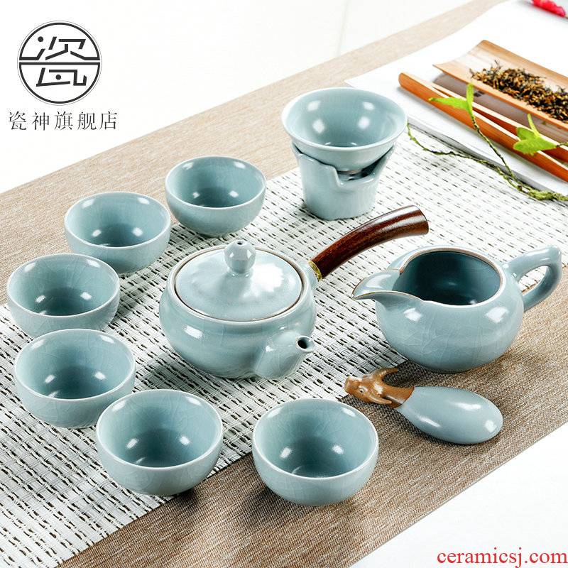 Porcelain god the glaze non - trace burn your up kung fu tea set with the ceramic teapot teacup office household gift boxes