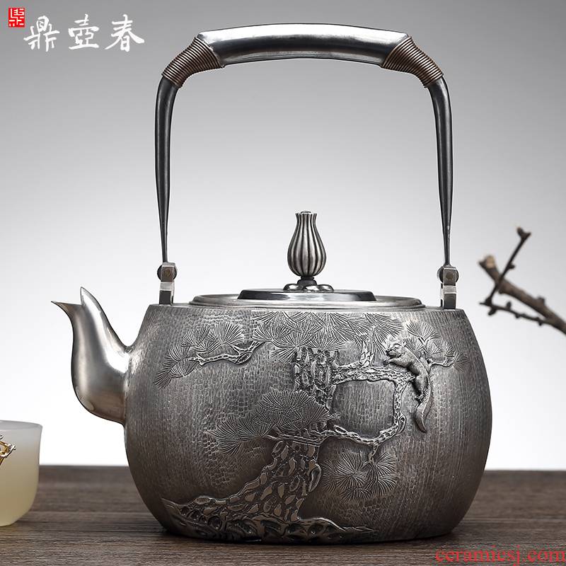 Period of children master hand maker calligraphy silver pot of pure manual a sterling silver teapot tea set