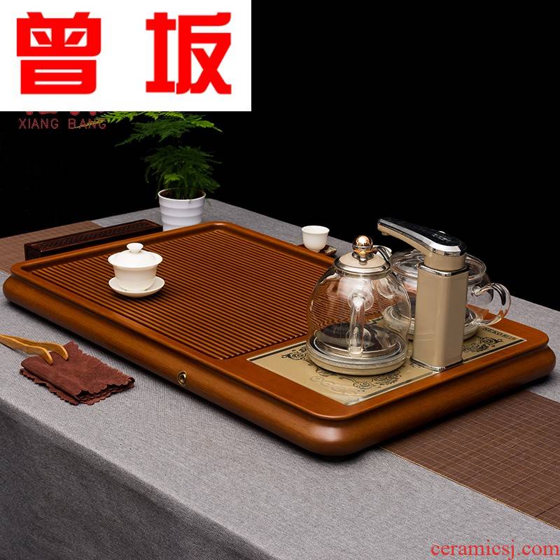 Once sitting bakelite tea tray was domestic tea sea kung fu tea set automatic water suits for the whole piece of triad large tea table