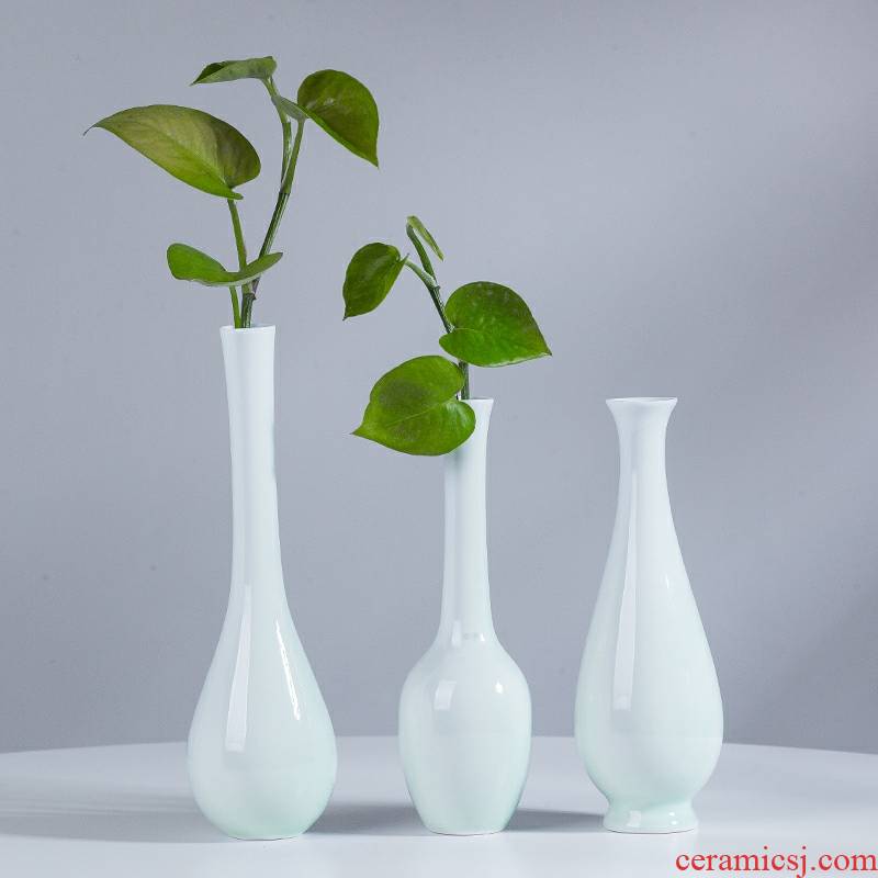 Ceramic floret bottle.net suet jade goddess of mercy bottle zen tea tea house furnishing articles hydroponic vase arranging flowers