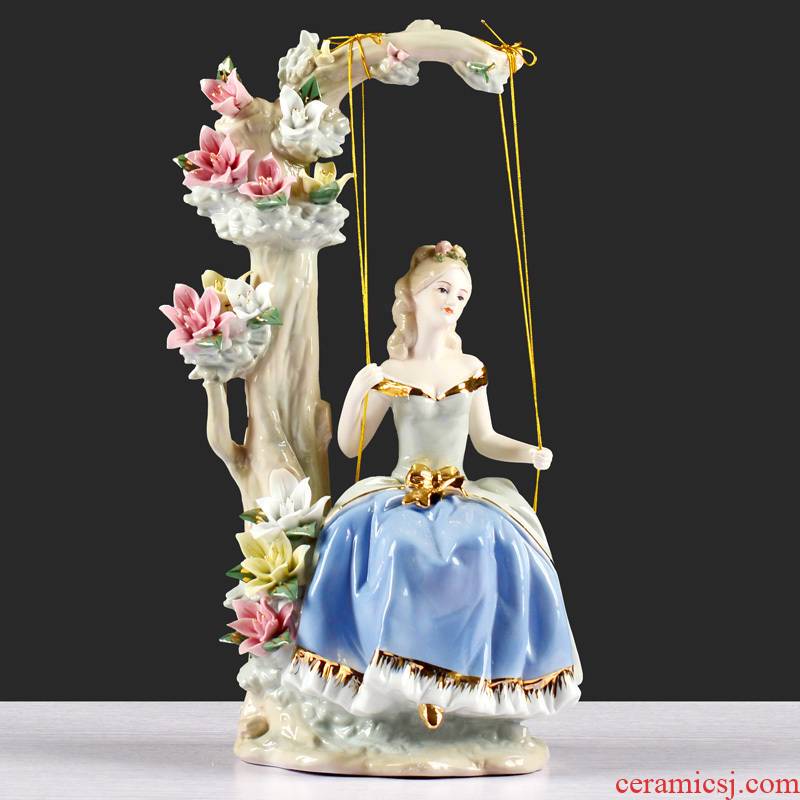 Modern European high - grade ceramics decoration home decoration court swing the western woman sitting room ins furnishing articles
