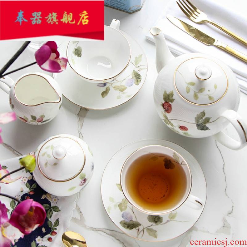 English afternoon tea tea set of household ceramic coffee set high - grade ceramic coffee cup small European - style key-2 luxury gifts