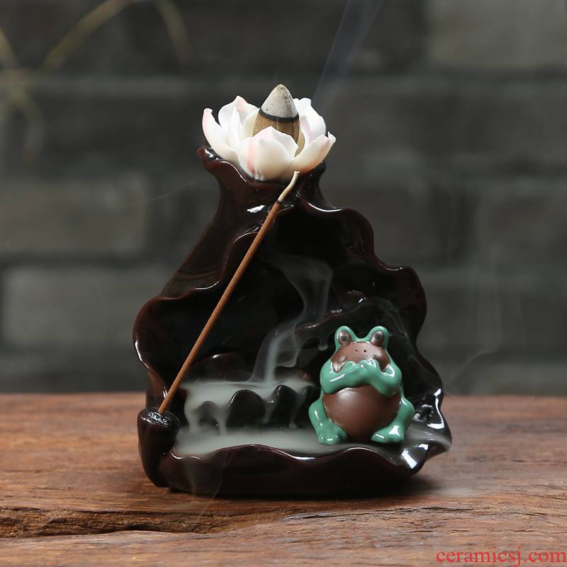 Art of creative flow back home tea fragrant antique incense buner ceramic base Chen xiang xiang xiang ta indoor line