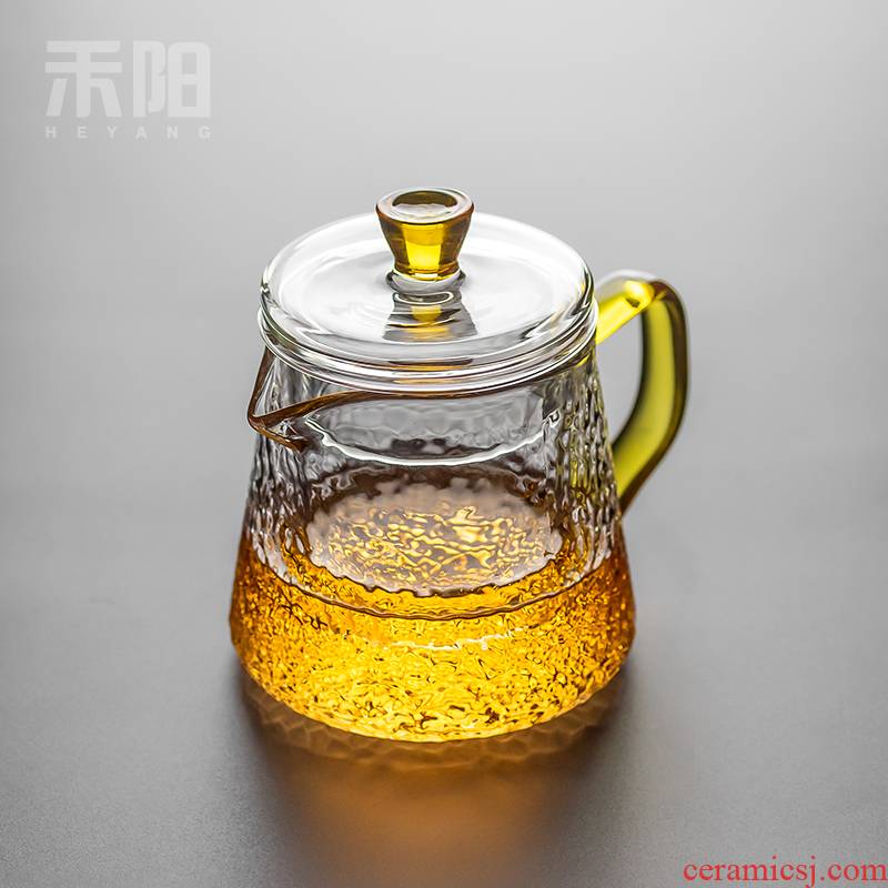 Send Yang glass teapot tea set household filter teapot high - temperature hammer thickening kung fu cooking pot