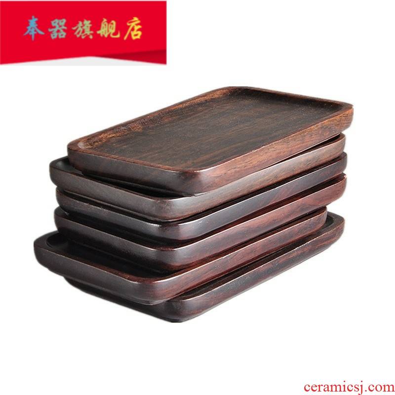 Ebony wood tea cup mat cup mat tea kung fu tea saucer creative tea accessories full thermal insulation