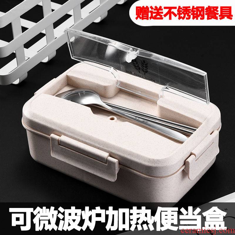 Han edition with cover, lovely ladies lunch box students tableware suit commuters microwave bento bowl chopsticks children 's lunch boxes