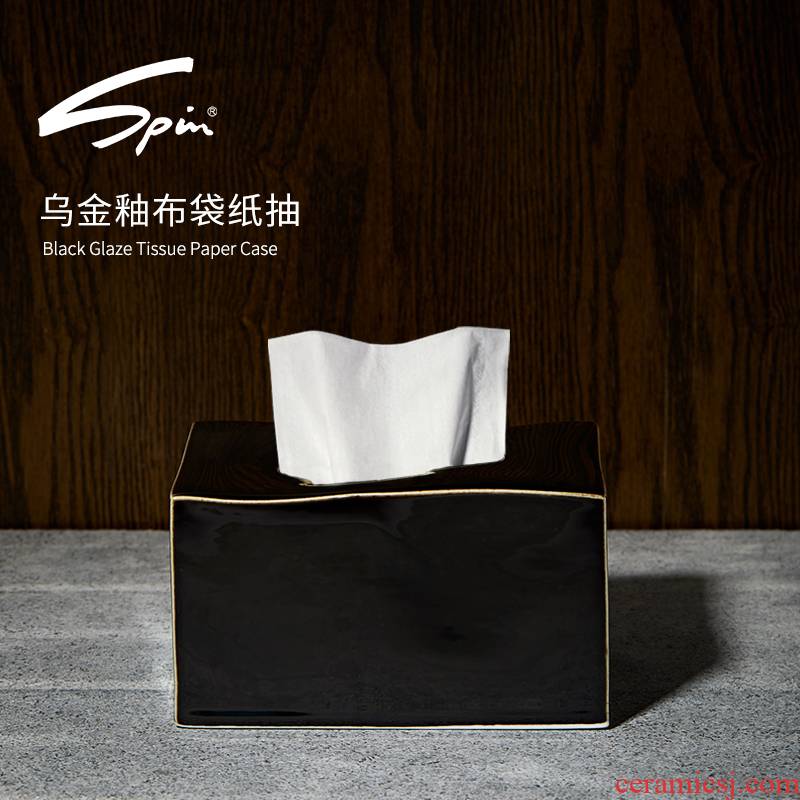 Spin sharply pumping light much creative ceramic glaze paper towel box of smoke box sitting room tea table household contracted paper box