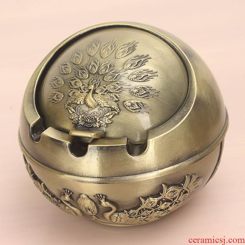 Rhinoceros, European - style ashtray wind restoring ancient ways with the cover and the metal to hold European - style home sitting room tea table of creative move