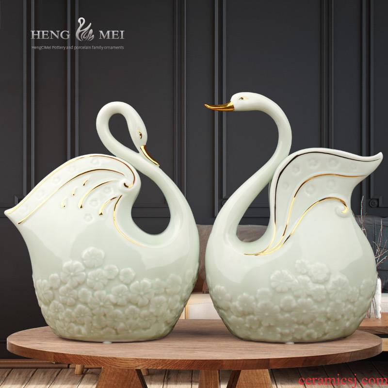 Creative ceramic fat chicago-brewed goose room home wine ark, adornment household furnishing articles contracted sitting room the bedroom TV ark, decoration