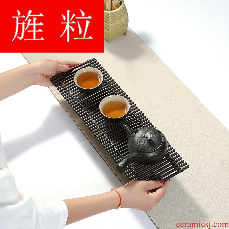 Continuous grain dry terms plate simple Japanese ground travel to serve the saucer single heavy bamboo tea tea tea