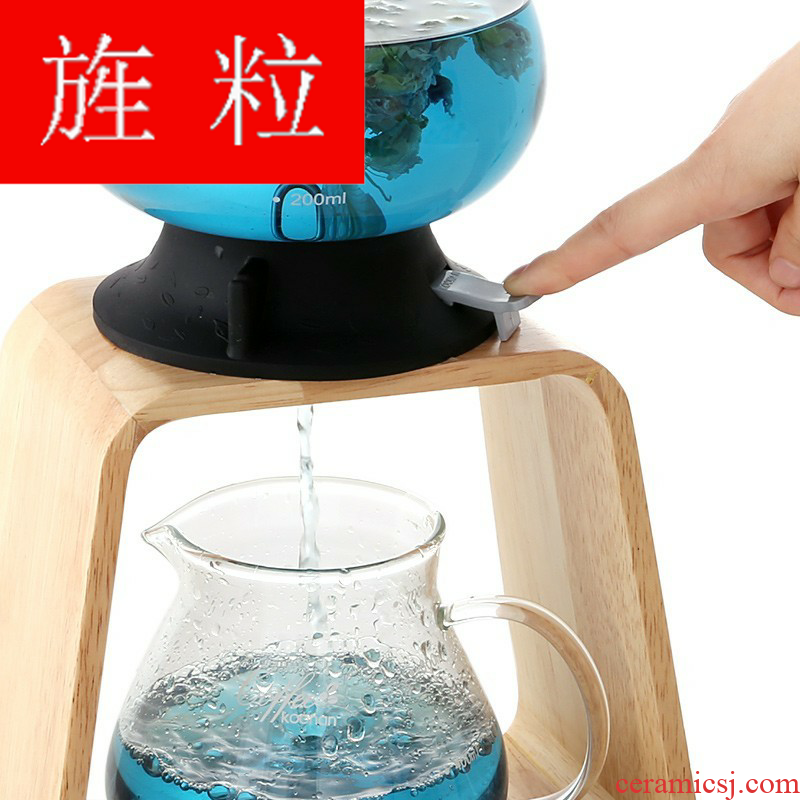 Continuous grain of Japanese water tower glass teapot switch, stewed tea Japanese cold extraction flower pot 1 l