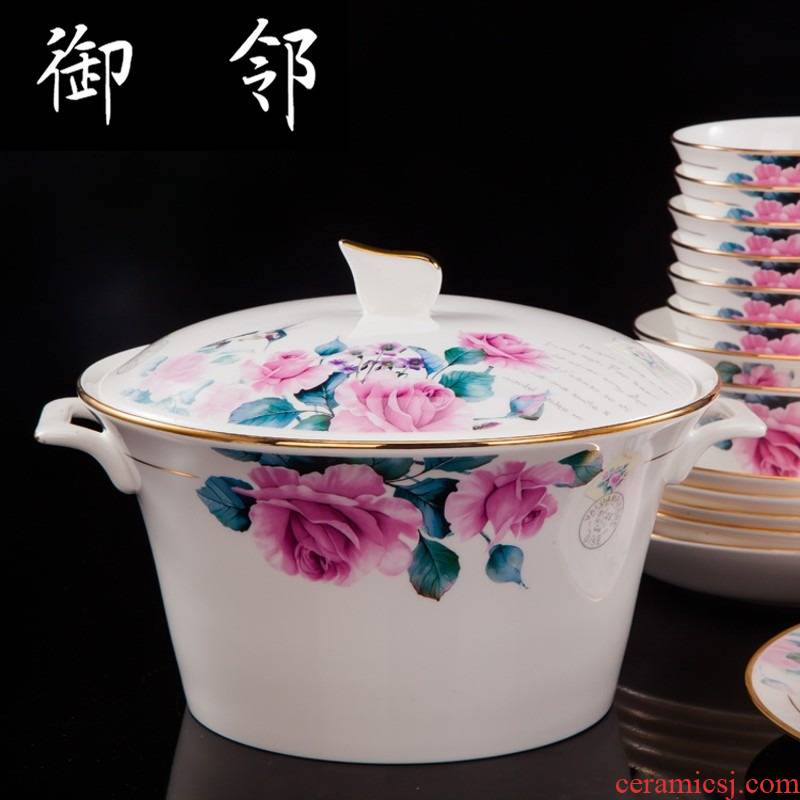 Propagated jingdezhen ceramic tableware tableware ceramics tableware 60 head bowl dish dish gift set suits for