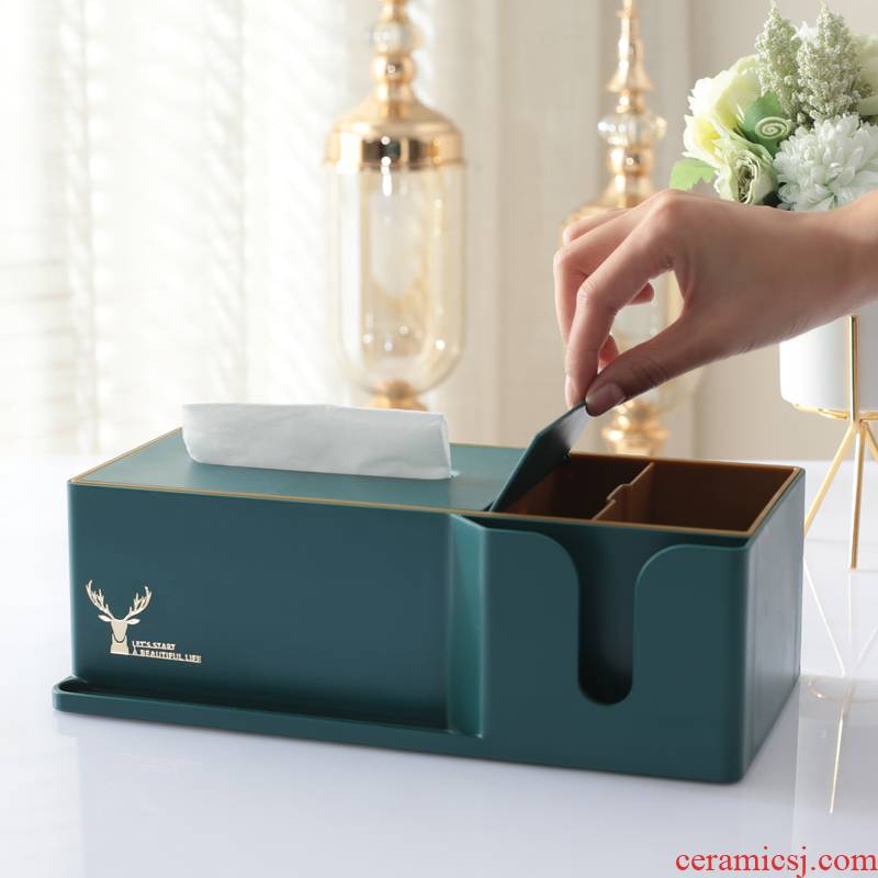 Receive a case multi - function remote control light excessive tissue boxes sitting room tea table Nordic creative household smoke box restaurant