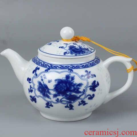 Jingdezhen ceramic single pot small white CiHu household blue and white porcelain large high white porcelain tea pot of the teapot