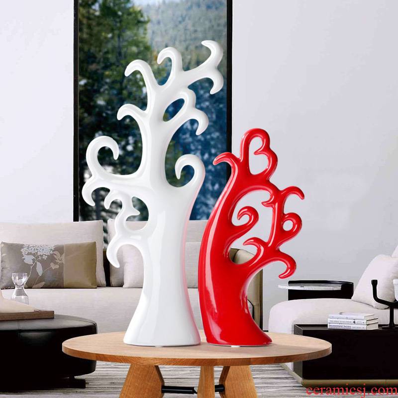 Household act the role ofing is tasted individuality present modern furnishing articles sitting room adornment ceramics decoration creative love tree