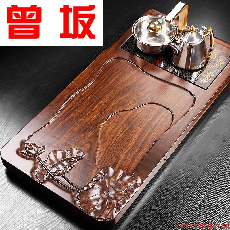 The Who -- tea tray with induction cooker suit a whole household of Chinese style wood dry tea contracted office for tea