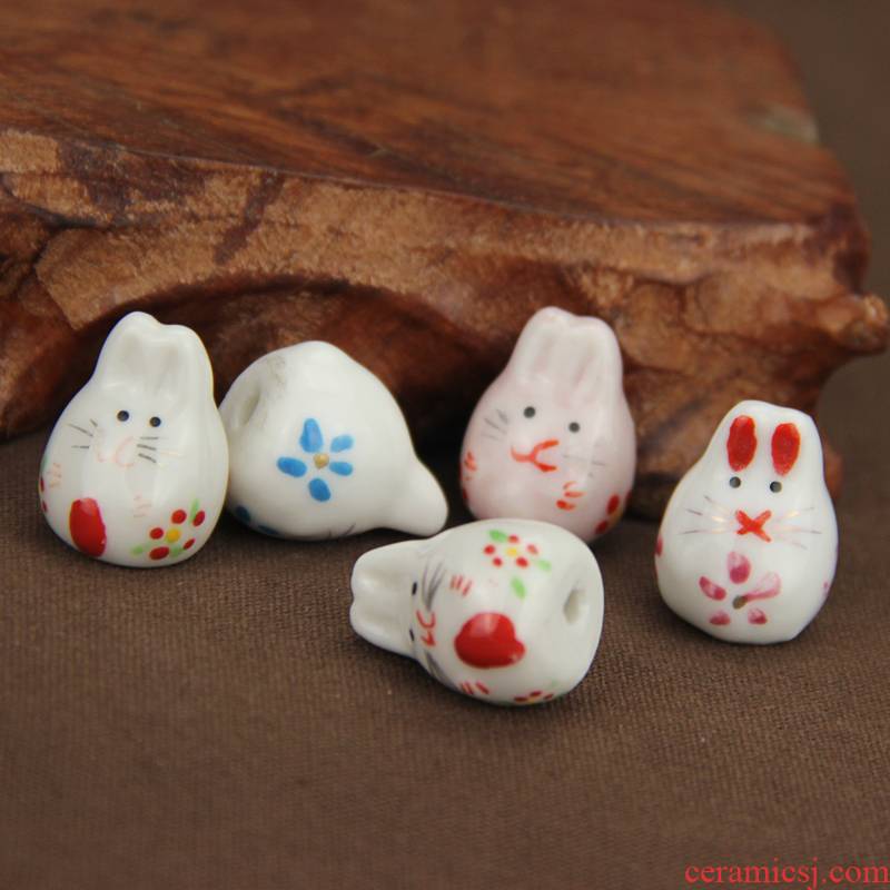 Dream YunGe rabbit decal ceramic ornament accessories diy accessories creative craft gift jewelry accessories