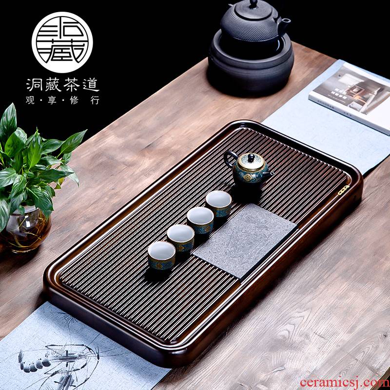 Tea tray hole hidden floor bamboo sharply home sitting room the whole piece of heavy stone tablet contracted dry plate of small Tea table office
