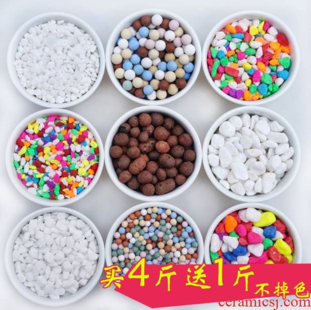 . A hydroponic gardening plant color small gravel stones furnishing articles bath crock, fleshy stone decorative colorful potted ceramsite