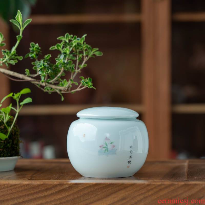 Get in pu 'er save tea pot large household seal pot moistureproof small car pack loose tea caddy fixings ceramics