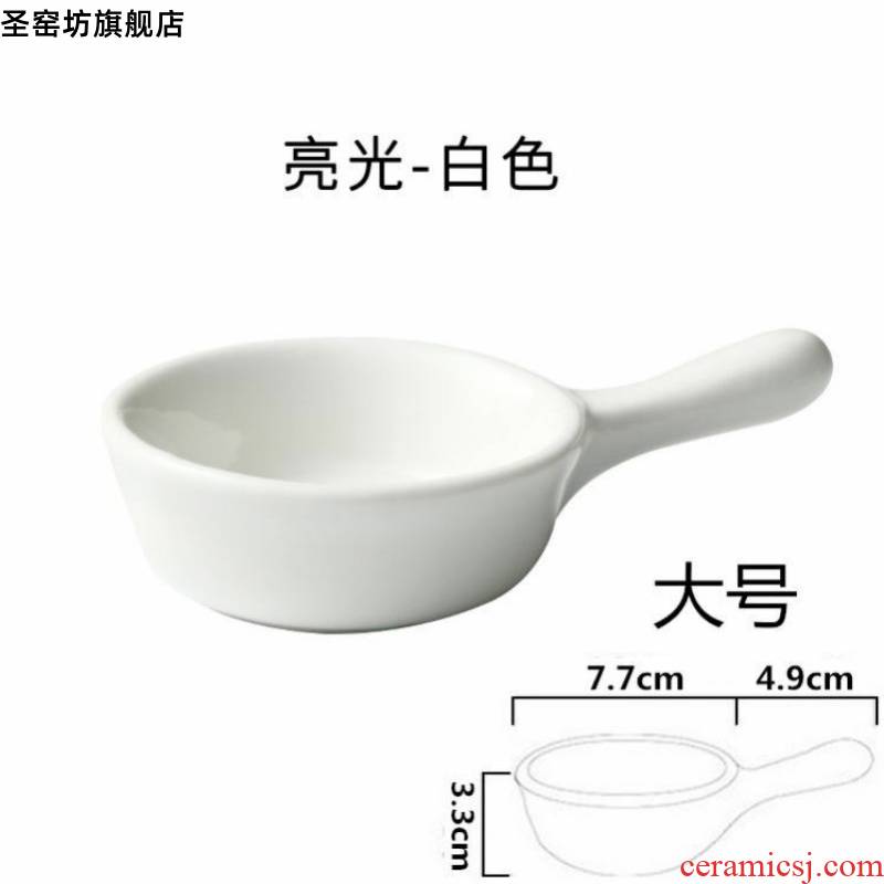 With the handle vinegar sauce to vomit ipads plate oil dish dish dish dish of soy sauce flavor vinegar disc ceramic tableware vinegar sauce dish dish dab of a plate