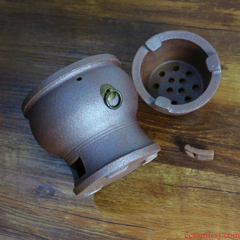 Violet arenaceous coarse ~ chaoshan wind furnace TaoLu small fire red mud portable kung fu tea stove'm boil tea, archaize wooden carbon.