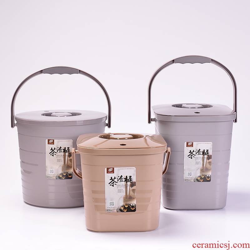 Dross barrels of plastic household garbage waste water barrels of kung fu tea accessories make tea tea tray row bucket bucket size