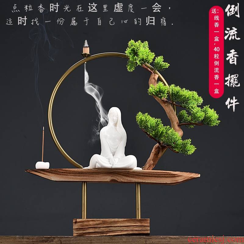 The New Chinese zen tea edge ark back sweet furnishing articles sitting room tea table decoration aromatherapy grid partition decoration