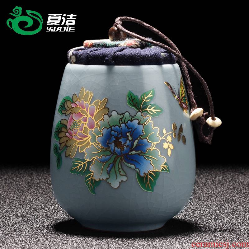 Four - walled yard your up caddy fixings ceramic small sealed moisture - proof drum home puer tea pot crust tank storage tanks
