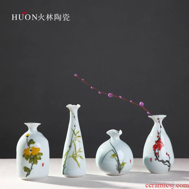 The D8 jingdezhen ceramic modern Chinese style porch simple table counter desktop art furnishing articles floret bottle ornament