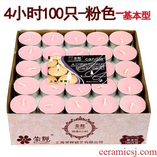 Based small chaffy dish pink flame home cooked tea scene high - grade bedroom romantic fragrance heating low temperature candlestick