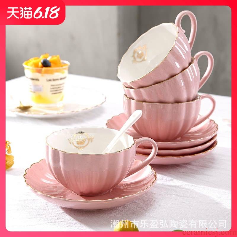 Hold to guest comfortable small European - style key-2 luxury single tea, coffee cups and saucers suit ceramic tea tea utensils cup home in the afternoon