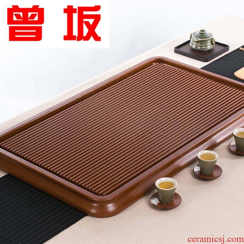Once sitting in bakelite tea tray bakelite drainage large solid wood tea saucer dish kung fu tea tea tea tray