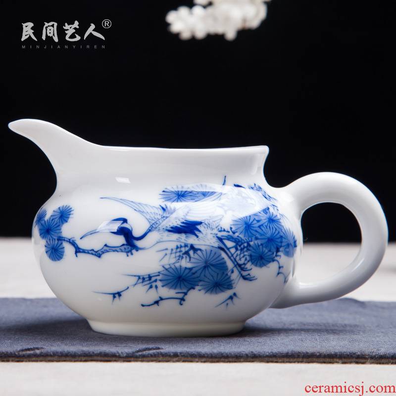 Jingdezhen ceramic fair hand - made porcelain cup manually kung fu tea set points device and a cup of tea cups with mailed the package