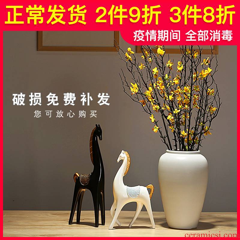 The New Chinese jingdezhen ceramics vase contracted and I home sitting room porch dried flower arranging flowers adornment furnishing articles
