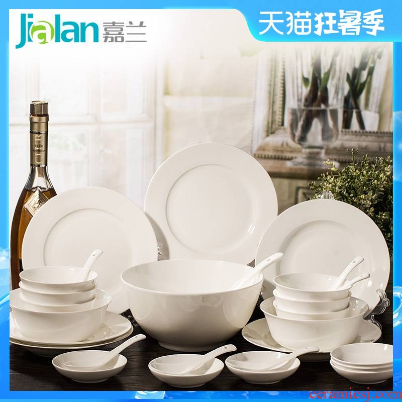Garland 28 head ipads China porcelain tableware suit Chinese ceramic home dishes suit contracted plate