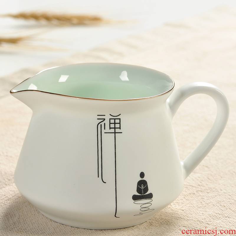 Art of suet white porcelain glaze ceramic fair keller kung fu tea tea accessories cup zen cup tea sea points