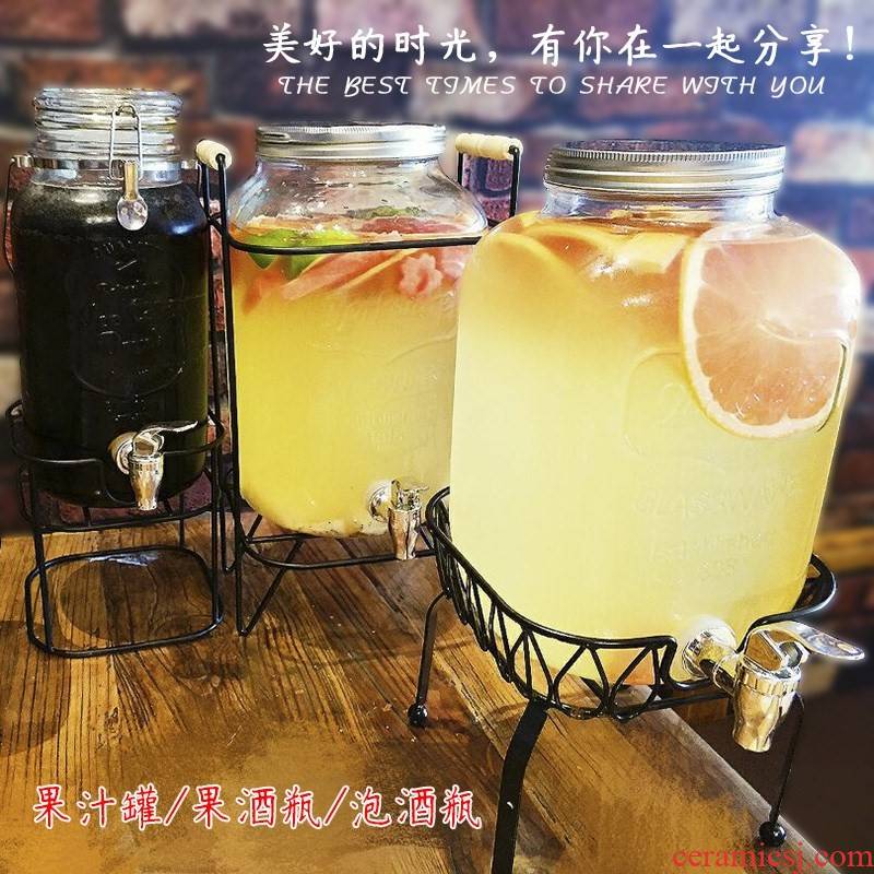 Lead - free glass mercifully juice cylinder seal beer bottle take the Lead ding drinks bucket cold ultimately responds juice pot buffet