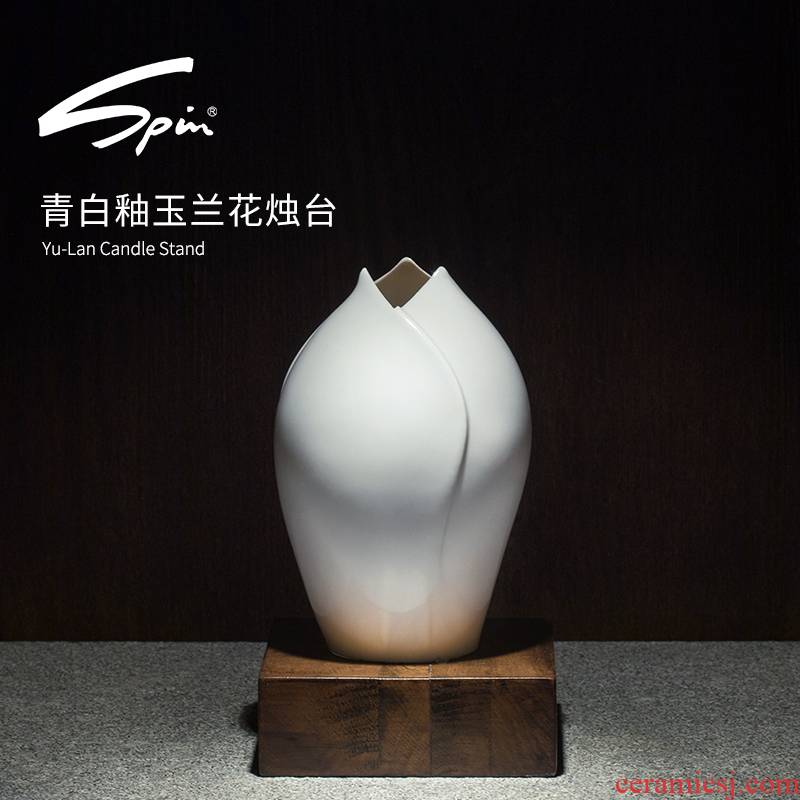 Spin the green craft shape candlestick ceramic candlestick creative home furnishing articles example room decoration