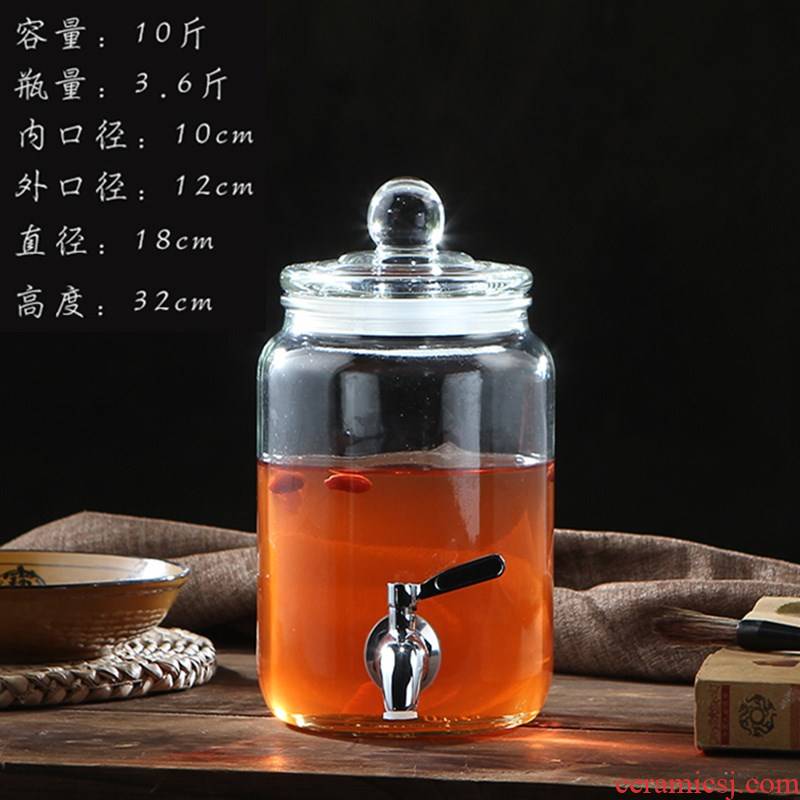 Edge, a night at home 3 kg sealed mercifully wine jar 5 jins of the loaded with stainless steel faucet ice bucket bottle wine wine