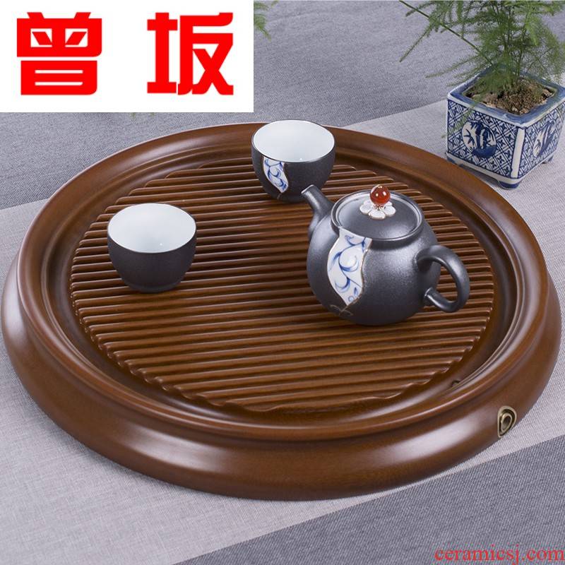 Once sitting bakelite tea tray bakelite electric bakelite ground tea sea kung fu tea set straight round edge drainage type tea table